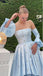 Princess Beaded Sky-Blue A-Line Strapless Mini Party Homecoming Dresses,HM202