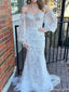 Elegant Strapless Sweetheart Long Sleeves Mermaid Long Prom Dress Ideas, Evening Party Dresses,ZX758