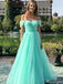 Gorgeous Sweetheart Off-shoulder A-line Long Prom Dress Ideas, Evening Party Dresses,ZX760