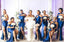 Mismatched Regency Blue Side Slit Mermaid Floor-Length Bridesmaid Dresses Online, BL149