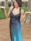 Sexy Halter V-neck Sheath Long Prom Dress Ideas, Evening Party Dresses,ZX764
