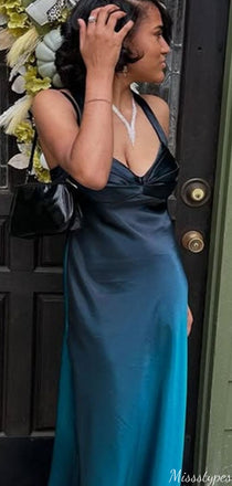 Sexy Halter V-neck Sheath Long Prom Dress Ideas, Evening Party Dresses,ZX764
