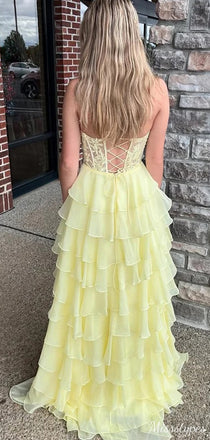 Elegant Strapless Asymmetric A-line Long Prom Dress Ideas, Evening Party Dresses,ZX528