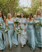 Beautiful Mismatched Green Soft Women Bridesmaid Dresses Online, BL104