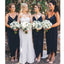 Simple Green Spaghetti Straps Cross Back Satin Bridesmaid Dresses Online, BL100