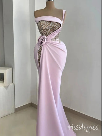Unique Women Purple Yarn Tulle Pleat Mermaid Floor-Length Prom Dresses,ZX112