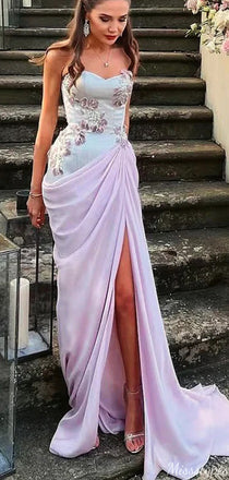 Elegant Strapless Sweetheart Mermaid Long Prom Dress Ideas, Evening Party Dresses,ZX779