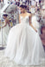 Elegant Pearl Pink Spaghetti Strap Empire Tulle A-Line Long Fashion Wedding Dresses,HS93