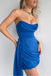 Blue Sexy With Trailing Sweetheart Pleat Women Homecoming Dresses,HM101