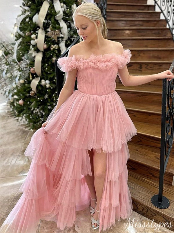 Elegant Off-shoulder A-line Long Prom Dress Ideas, Evening Party Dresses,ZX785