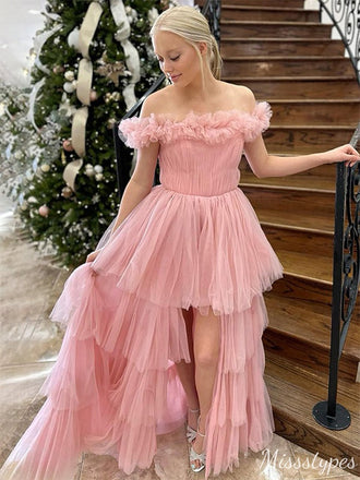 Elegant Off-shoulder A-line Long Prom Dress Ideas, Evening Party Dresses,ZX785