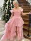 Elegant Off-shoulder A-line Long Prom Dress Ideas, Evening Party Dresses,ZX785