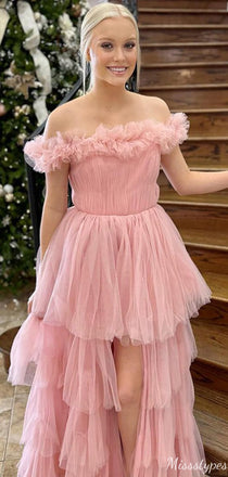 Elegant Off-shoulder A-line Long Prom Dress Ideas, Evening Party Dresses,ZX785