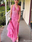 Gorgeous V-neck Halter Lace Mermaid Long Prom Dress Ideas, Evening Party Dresses,ZX787
