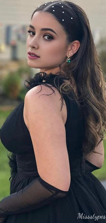 Formal Deep V-neck A-line Long Prom Dress Ideas, Evening Party Dresses,ZX792