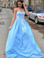 Gorgeous Sweetheart Spaghetti Strap A-line Long Prom Dress Ideas, Evening Party Dresses,ZX795
