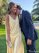 Casual V-neck A-line Long Prom Dress Ideas, Evening Party Dresses,ZX799