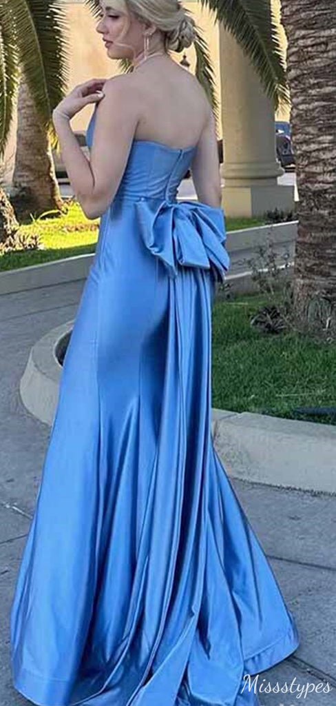 Formal Bateau Strapless Mermaid Long Prom Dress Ideas, Evening Party Dresses,ZX801