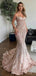 Sexy Strapless Feather Floor-Length Sparkly Mermaid Long Prom Evening Dress,ZX344