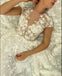 Elegant Yarn Tulle Empire White Appliqued A-Line Fashion Wedding Dresses,HS75