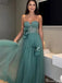 Elegant Strapless Sweetheart A-line Long Prom Dress Ideas, Evening Party Dresses,ZX814