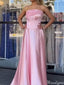 Elegant Strapless Straight Across A-line Long Prom Dress Ideas, Evening Party Dresses,ZX815