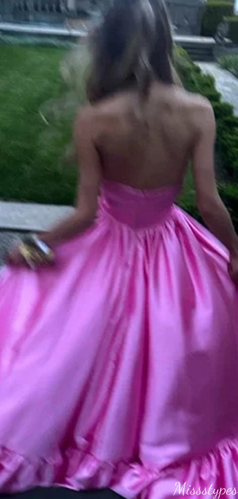 Elegant Strapless Straight Across A-line Long Prom Dress Ideas, Evening Party Dresses,ZX817