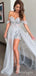 Luxurious Sliver Beaded Sweetheart Tulle See Through Long Prom Evening Dress,ZX361