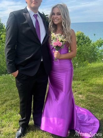 Gorgeous Strapless Straight Across Mermaid Long Prom Dress Ideas, Evening Party Dresses,ZX822