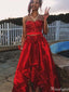 Gorgeous Two Piece Strapless A-line Long Prom Dress Ideas, Evening Party Dresses,ZX824