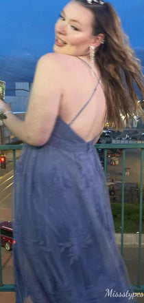 Casual Deep V-neck A-line Long Prom Dress Ideas, Evening Party Dresses,ZX825