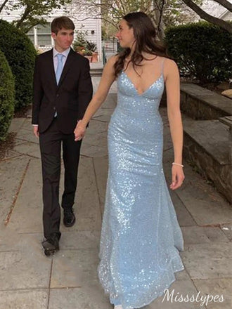 Sexy Spaghetti Strap Sweetheart Mermaid Long Prom Dress Ideas, Evening Party Dresses,ZX532