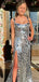 Casual Spaghetti Strap Square Mermaid Long Prom Dress Ideas, Evening Party Dresses,ZX826
