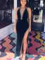 Sexy Halter V-neck Mermaid Long Prom Dress Ideas, Evening Party Dresses,ZX830