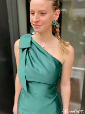 Elegant One-shoulder Unique Mermaid Long Prom Dress Ideas, Evening Party Dresses,ZX833
