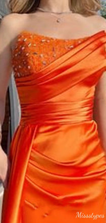 Gorgeous One-shoulder Asymmetric Mermaid Long Prom Dress Ideas, Evening Party Dresses,ZX533