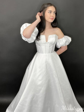 Gorgeous Off-shoulder Notched A-line Long Prom Dress Ideas, Evening Party Dresses,ZX837