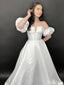 Gorgeous Off-shoulder Notched A-line Long Prom Dress Ideas, Evening Party Dresses,ZX837