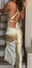 Elegant Halter Criss-Cross Mermaid Long Prom Dress Ideas, Evening Party Dresses,ZX845