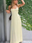 Casual Spaghetti Strap Scoop A-line Long Prom Dress Ideas, Evening Party Dresses,ZX848