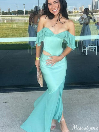 Elegant Strapless Off-shoulder Mermaid Long Prom Dress Ideas, Evening Party Dresses,ZX850