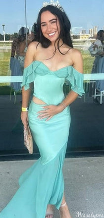 Elegant Strapless Off-shoulder Mermaid Long Prom Dress Ideas, Evening Party Dresses,ZX850