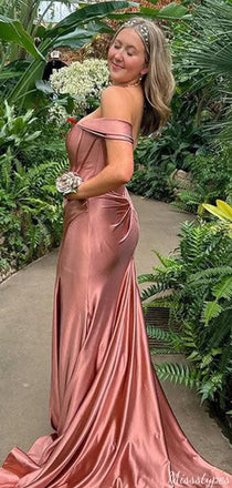 Formal Strapless Off-shoulder Mermaid Long Prom Dress Ideas, Evening Party Dresses,ZX851