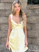 Casual Spaghetti Strap V-neck Sheath Short Mini Homecoming Dress,HM324