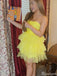 Elegant Strapless Unique A-line Short Mini Homecoming Dress,HM327