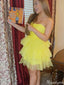 Elegant Strapless Unique A-line Short Mini Homecoming Dress,HM327