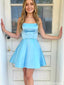 Casual Spaghetti Strap A-line Short Mini Homecoming Dress,HM328