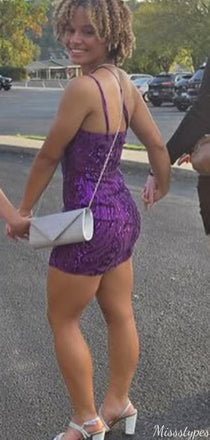 Unique Notched Sequins Sheath Short Mini Homecoming Dress,HM333