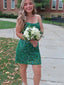 Unique Strapless Sequins bateau Sheath Short Mini Homecoming Dress,HM335