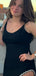 Casual Spaghetti Strap Common Sheath Short Mini Homecoming Dress,HM336